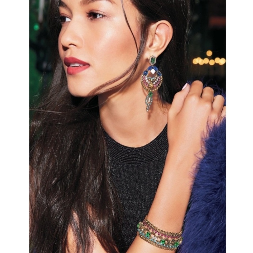 Stella & Dot X Rebecca Minkoff | Vintage Gold Jeweled Prisma StatementBr… - Picture 11 of 11